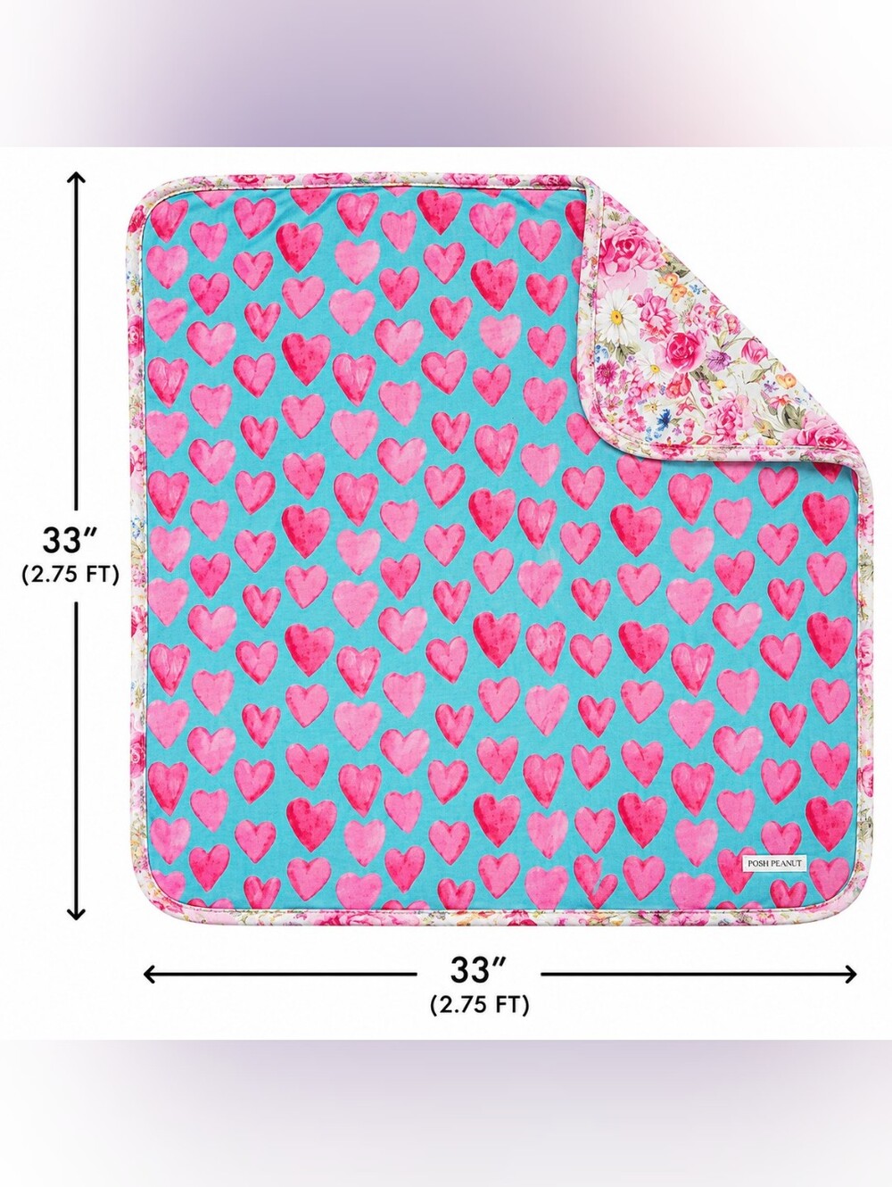 OG Posh Peanut Patoo Pink Heart/Alice 33*33
